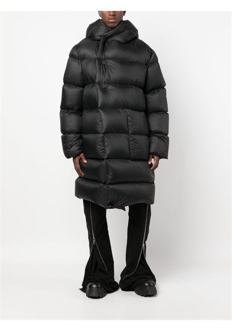Black oversized hooded padded coat - men RICK OWENS | RU02C7998NPD309