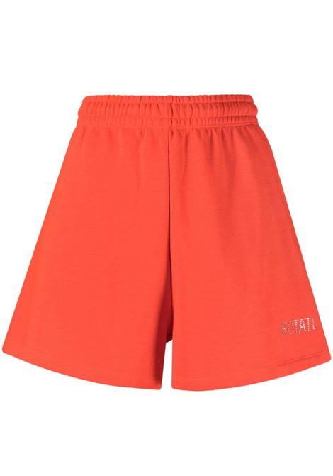 Shorts sportivi con logo di strass in rosso - donna ROTATE SUNDAY | 7000061030181664