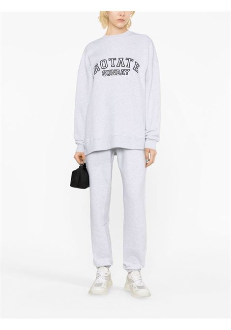 Light grey logo-print sweatshirt - women ROTATE SUNDAY | 70012514371437