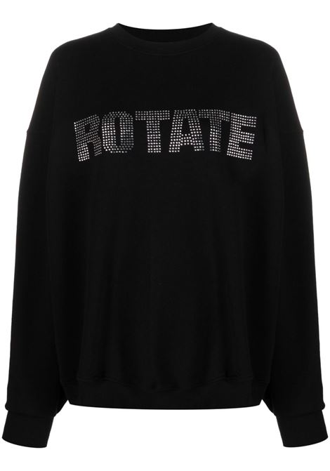 Black crystal-logo sweatshirt - women ROTATE SUNDAY | 7001871001000