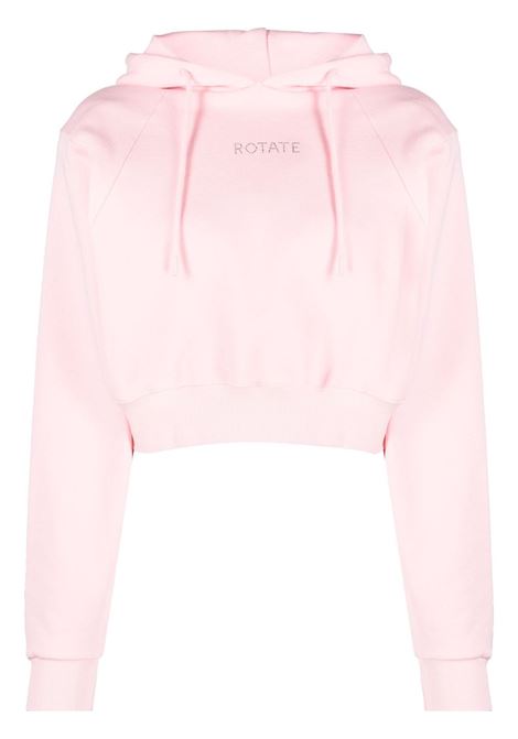 Pink logo-print sweatshirt - women ROTATE SUNDAY | 700292043132006