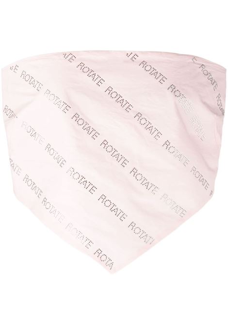 Pink Sunday crystal-embellished logo bandana top - women ROTATE SUNDAY | 7003442854132808