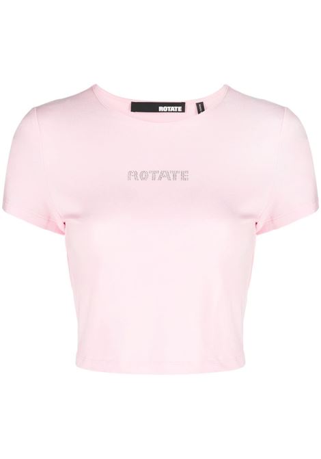 Top corto con decorazione in rosa - donna ROTATE | 1112151814132010