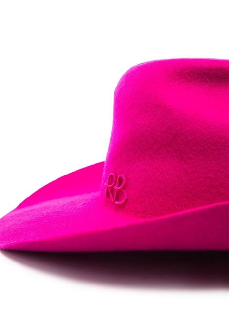 Cappello Cowboy con ricamo in rosa - donna RUSLAN BAGINSKIY | CWB138WWRBFCHS