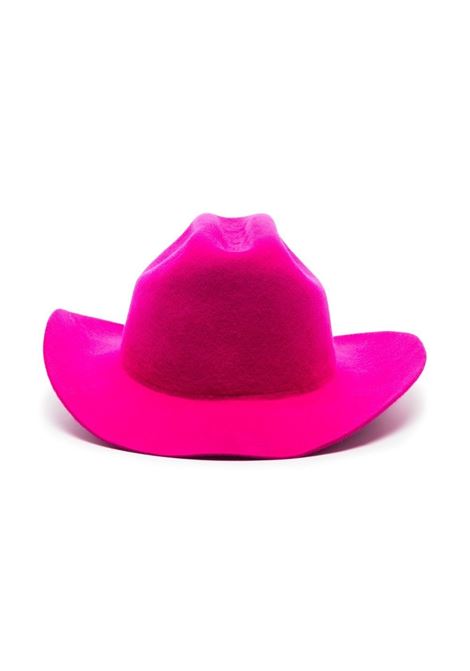 Pink logo-embroidered cowboy hat - women RUSLAN BAGINSKIY | CWB138WWRBFCHS