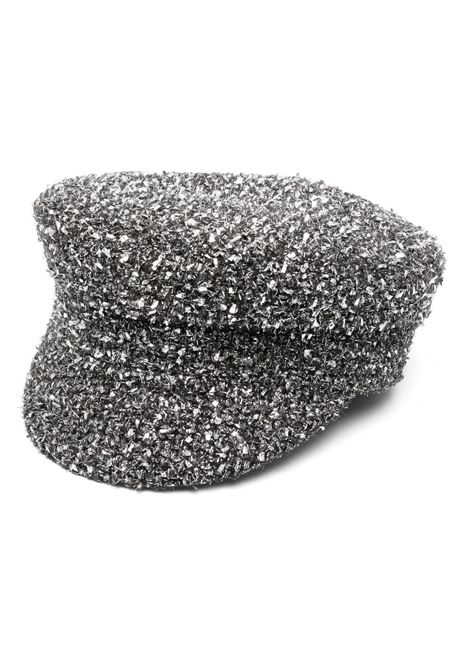 Black tweed baker boy hat - women RUSLAN BAGINSKIY | KPC110PTWDMLTBLK