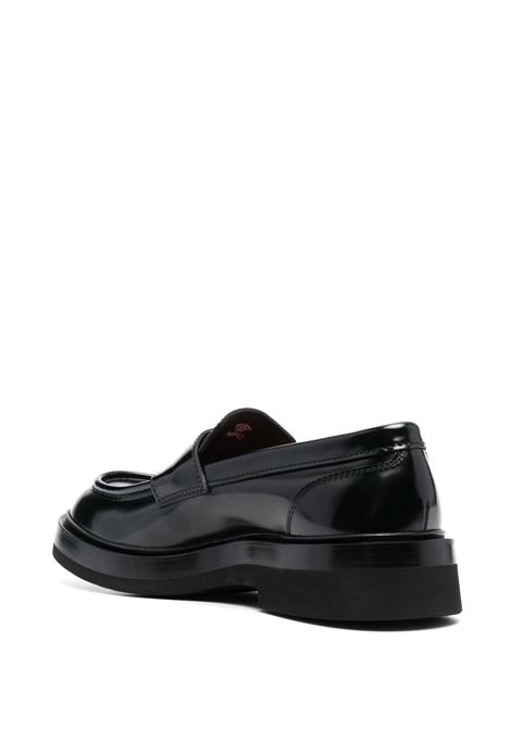 Black patent-finish loafers - men SANTONI | MCAF18365JW6SNOVN01