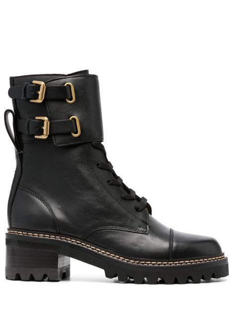 Black Mallory 60mm lace-up boots - women SEE BY CHLOÉ | SB33080A999