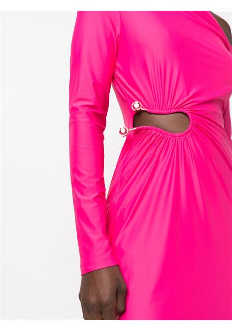 Bright pink cut-out midi dress - women SELF-PORTRAIT | AW23053XP