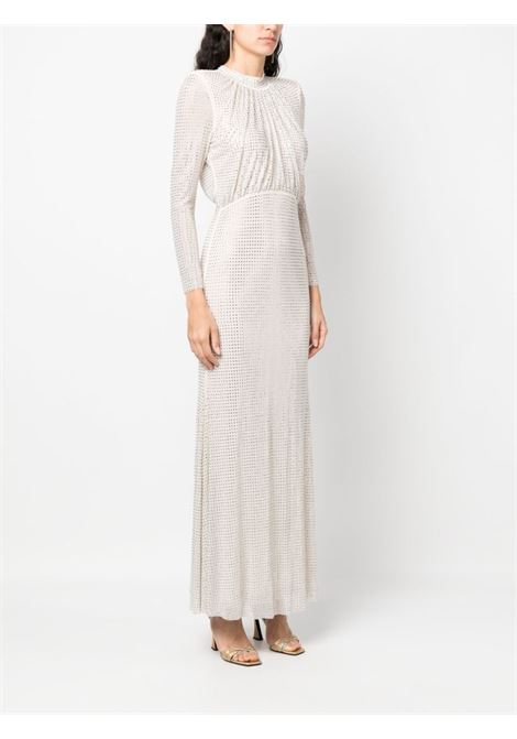 Cream mesh rhinestone-embellished maxi dress - women  SELF-PORTRAIT | AW23073XC