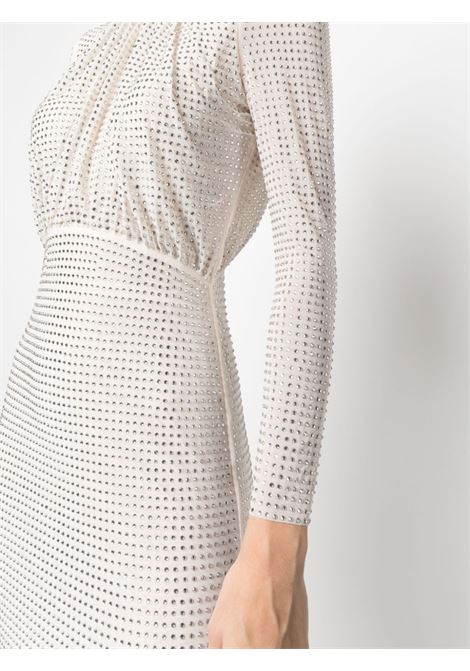 Cream mesh rhinestone-embellished maxi dress - women  SELF-PORTRAIT | AW23073XC