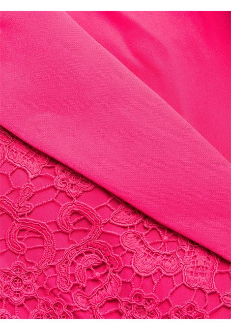 Pink belted lace midi dress - women  SELF-PORTRAIT | AW23098MP