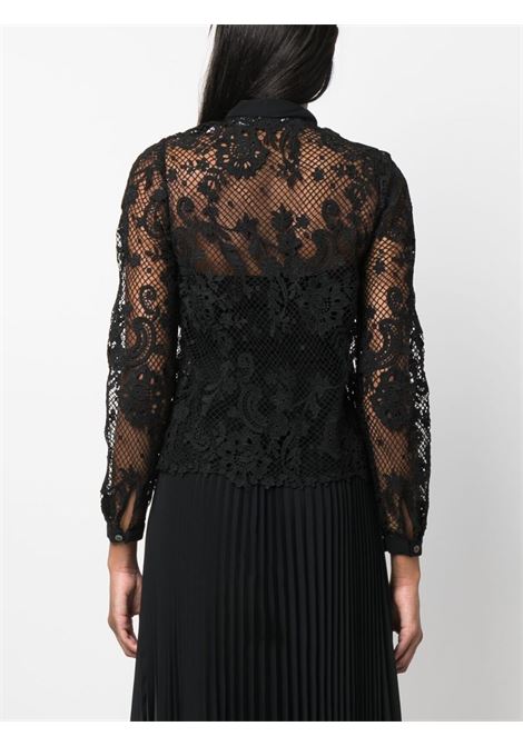 Camicia con fiocco in nero - donna SELF-PORTRAIT | AW23099TBB