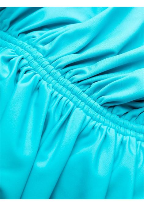 Blue ruched asymmetric minidress - women SELF-PORTRAIT | PF23084SBL