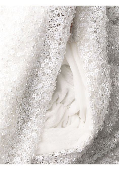 White off-shoulder beaded maxi dress - women SELF-PORTRAIT | PF23113XW