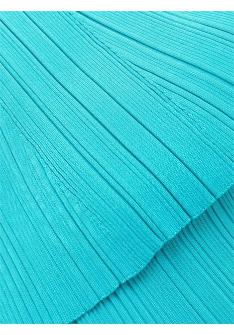 Blue off-shoulder ribbed-knit dress - women SELF-PORTRAIT | PF23122XBL
