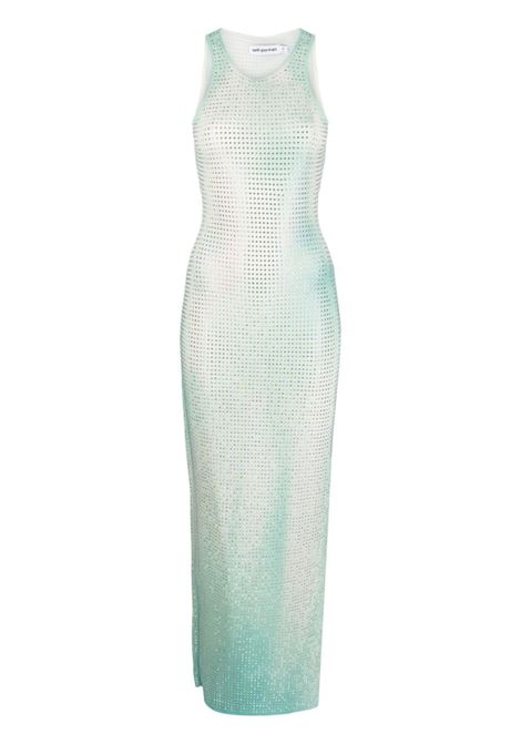Green crystal-embellished dress - women SELF-PORTRAIT | PF23188XG