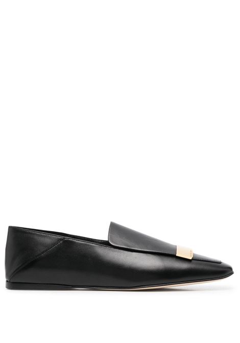 Black square-toe loafers - women SERGIO ROSSI | A77990MNAN071701000