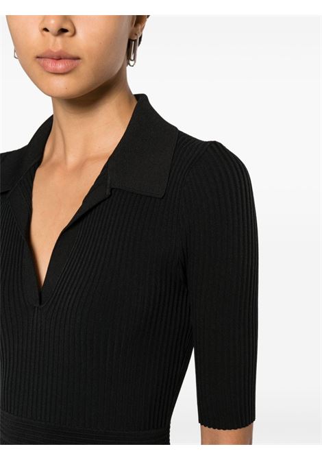 Black knitted polo-collar minidress - women SIMKHAI | JS1044KBLK