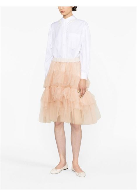 Beige tiered tulle skirt - women  SIMONE ROCHA | 31070035ND