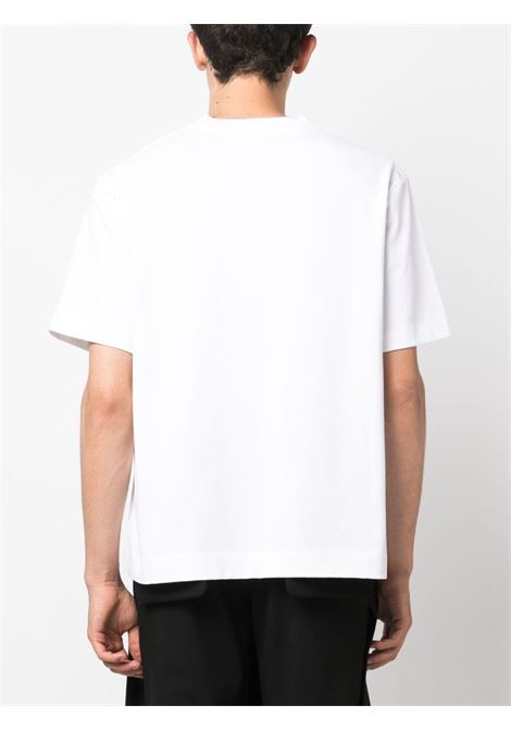 T-shirt con stampa grafica in bianco - uomo SIMONE ROCHA | 5146P60562WHTBLK