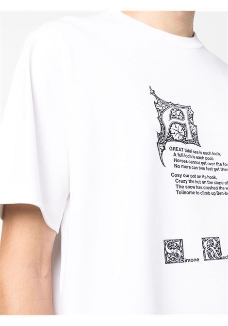 T-shirt con stampa grafica in bianco - uomo SIMONE ROCHA | 5146P60562WHTBLK