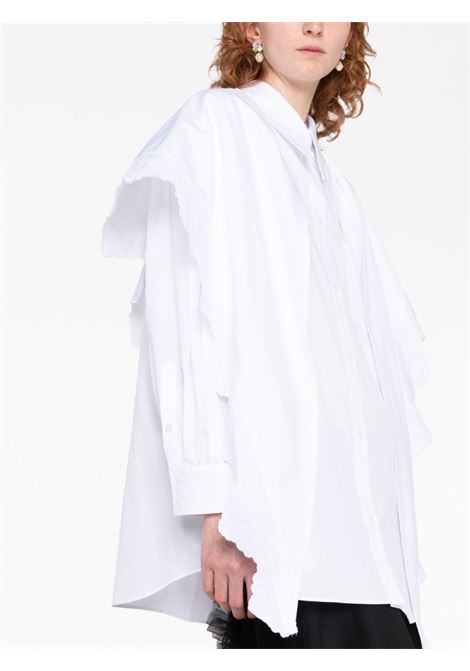 Camicia con dettaglio a smerlo in bianco - donna SIMONE ROCHA | 5187T1025WHT