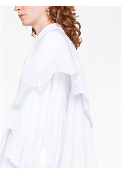 White scarf-collar scalloped shirt - women  SIMONE ROCHA | 5187T1025WHT