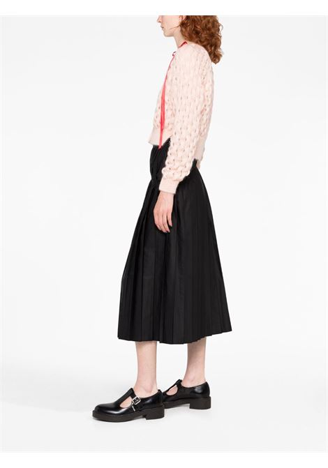 Peach bow-embellished bubble-knit cardigan - women  SIMONE ROCHA | AMK12R0643PCHRD
