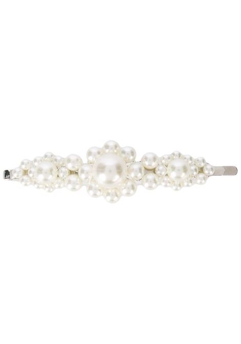 White pearl-embellished hair clip - women SIMONE ROCHA | CLP30904PRL