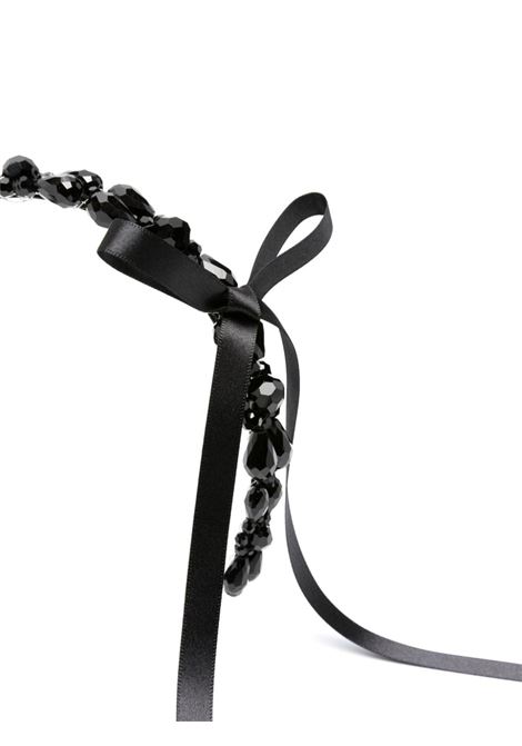 Black daisy crystal bow ribbon headband - women SIMONE ROCHA | HB390903BLK
