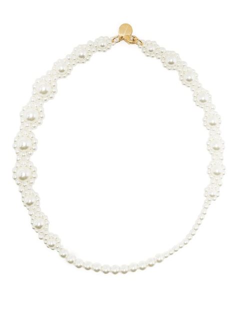 Gold and white faux-pearl necklace - women SIMONE ROCHA | NKS410904PRL