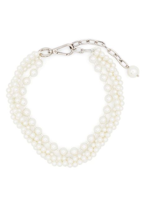 White layered chunky pearl Necklace - women SIMONE ROCHA | NKS550904PRL