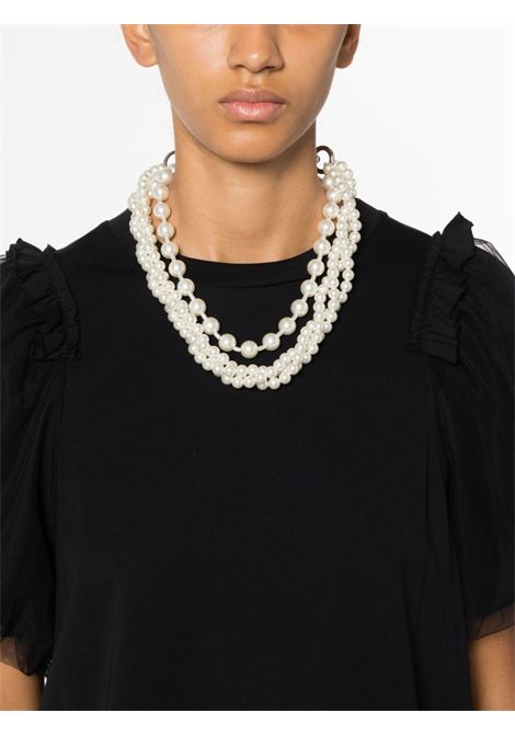 Collana di perle a strati chunky in bianco - donna SIMONE ROCHA | NKS550904PRL