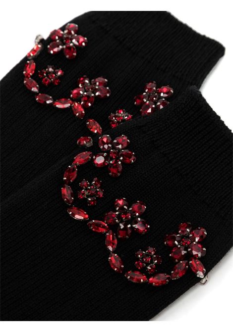 Black crystal-embellished knitted socks - women SIMONE ROCHA | SOCK42ATB0634BLK