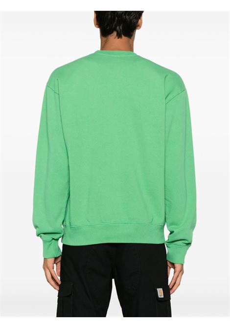 Green slogan-print sweatshirt - unisex SPORTY & RICH | CRAW2359VE177
