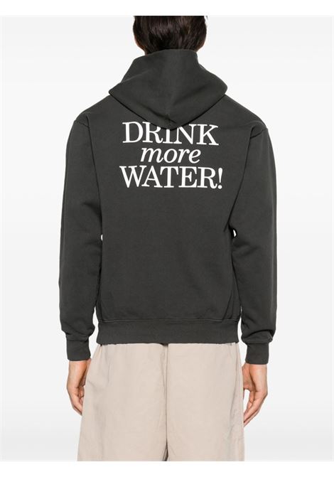 Black New Drink More Water hoodie - unisex SPORTY & RICH | HOAW2315FB111