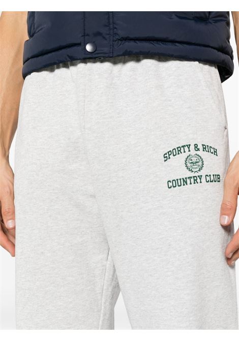 Grey Varsity Crest track pants - unisex SPORTY & RICH | SWAW2312HG19