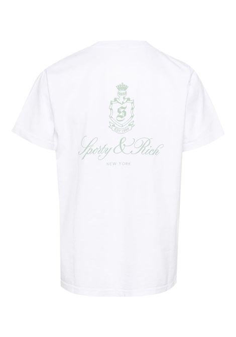 White logo-print T-shirt ? unisex SPORTY & RICH | TSAW2345WH48