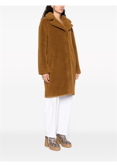 Brown Camille Cocoon faux-shearling midi coat - women STAND STUDIO | 61303904012200