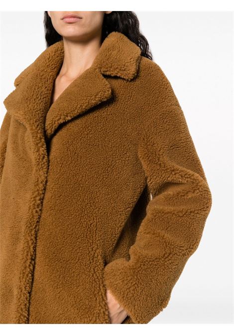 Brown Camille Cocoon faux-shearling midi coat - women STAND STUDIO | 61303904012200