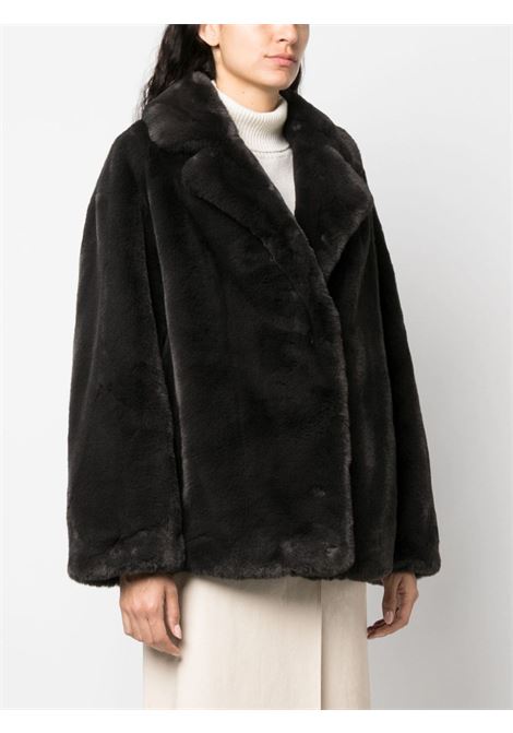 Dark brown Savanna faux-fur coat - women STAND STUDIO | 61477954087500