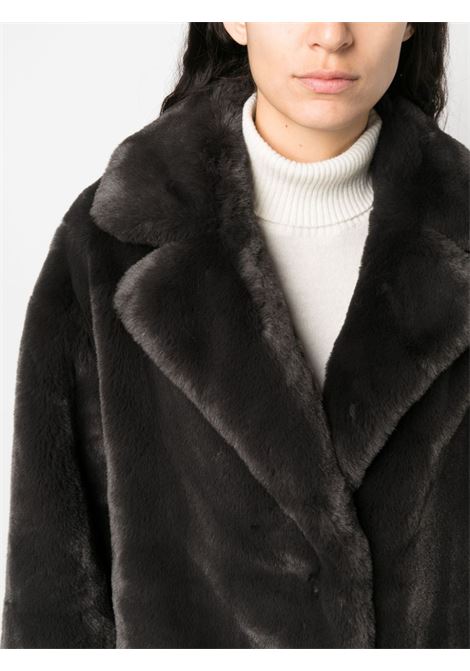 Dark brown Savanna faux-fur coat - women STAND STUDIO | 61477954087500