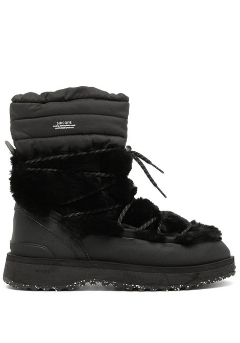 Black bower quilted snow boots - unisex SUICOKE | OG340ABHIFURBLK