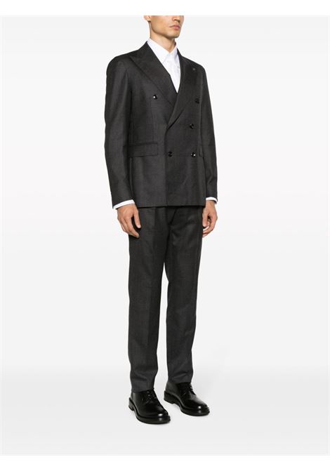 Grey peak-lapels double-breasted suit - men  TAGLIATORE | 2SVS20B11080005G5045
