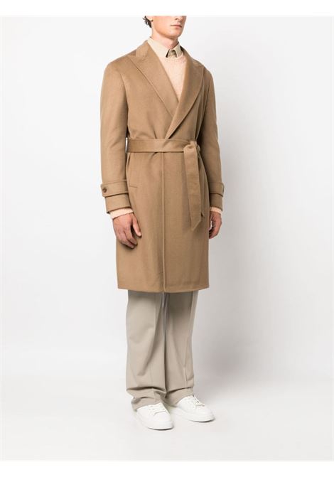 Beige belted coat - men  TAGLIATORE | CARICA50017A3330