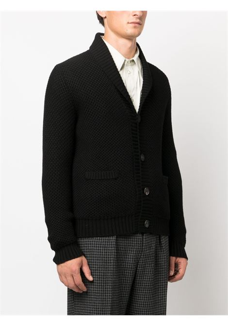 Black shawl-lapel cardigan - men  TAGLIATORE | KINGPWI2301NERO