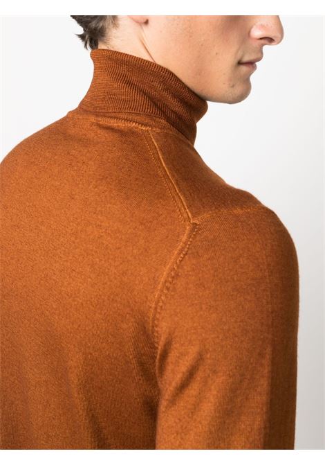 Maglione a collo alto in marrone cammello - uomo TAGLIATORE | THEOGSI2306355