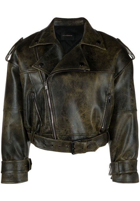 Black Nova cropped biker jacket - women THE ANDAMANE | T142002ATNP192BLK