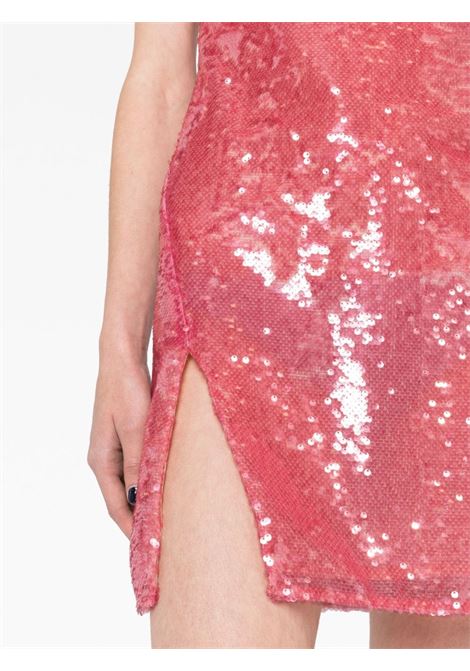 Light pink sequinned sleeveless minidress - women THE ATTICO | 237WCA232E081315